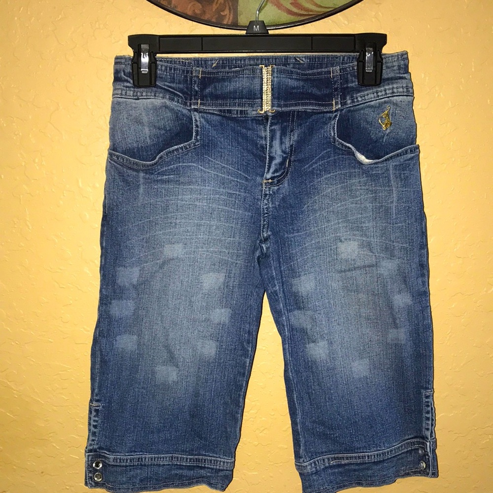 Baby Phat Faded Jean capris size 5